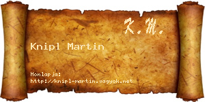 Knipl Martin névjegykártya